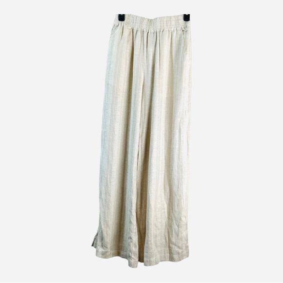 Linen Rayon Highwaist wide Leg  Pants by Forever 21 size Small Beige & C… - Picture 5 of 11